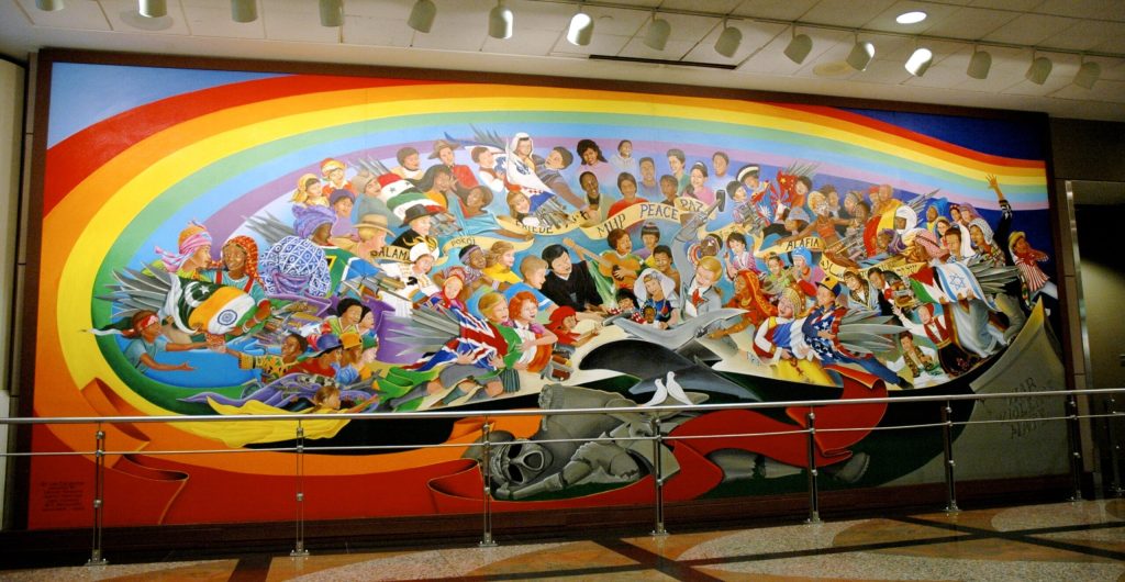mural at Denver Airport - Children of the World Dream of Peace
