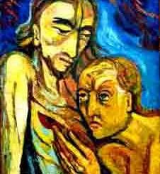 print, ‘Thomas and the Wound’ by Jyoti Sahi, India