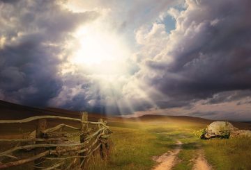 sun breaking through the clouds