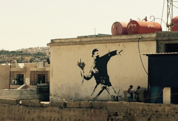 throwing flowers in passive defiance