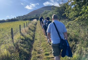 Pilgrims along St. Cuthbert's Way