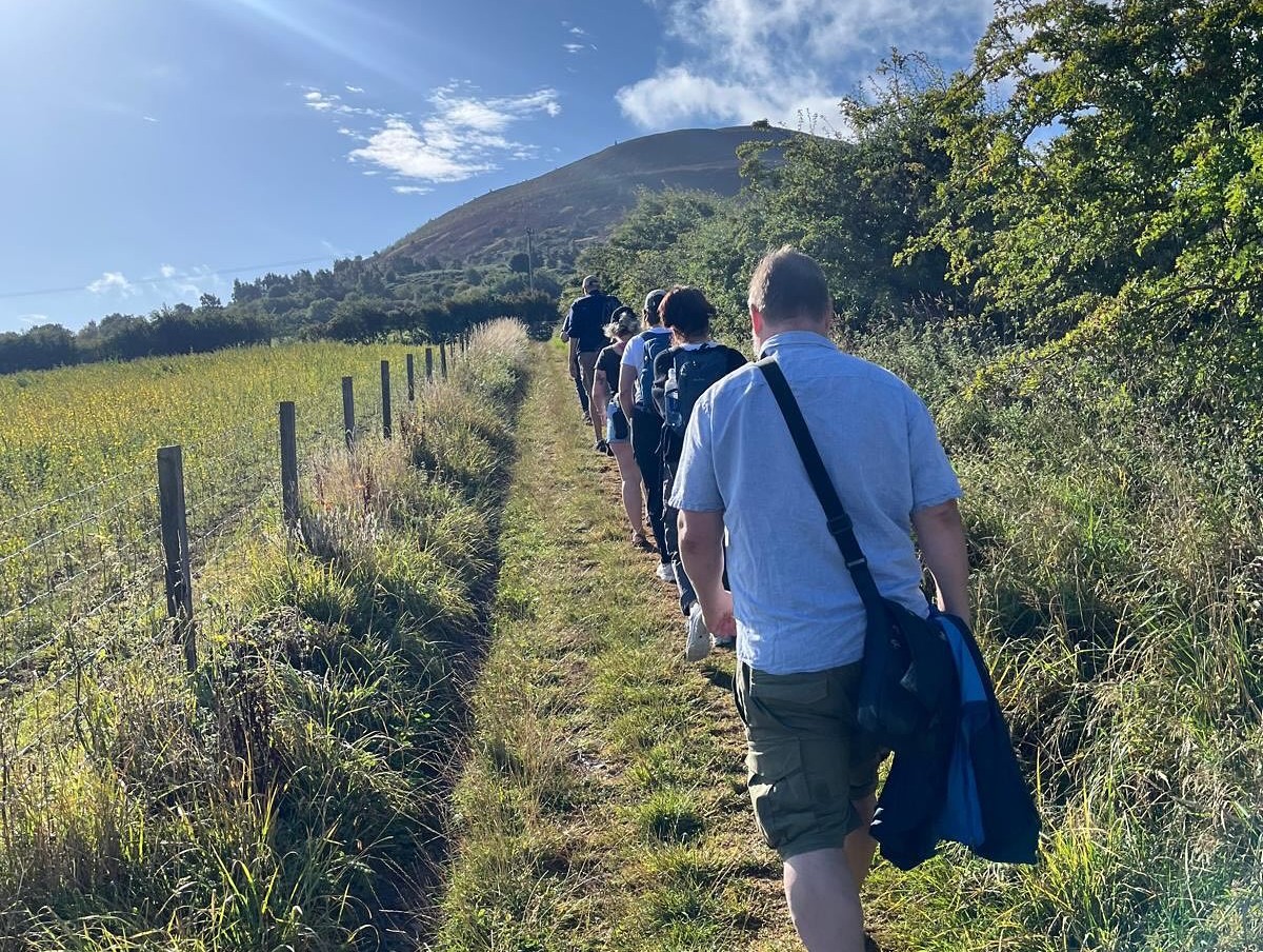 Pilgrims along St. Cuthbert's Way