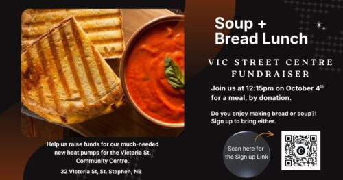 Poster for bread and soup fundraiser